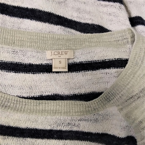 J. Crew Striped Sweater Casual 3/4 Length Sleeve Crew Neck Nautical Womens Small - Picture 3 of 8